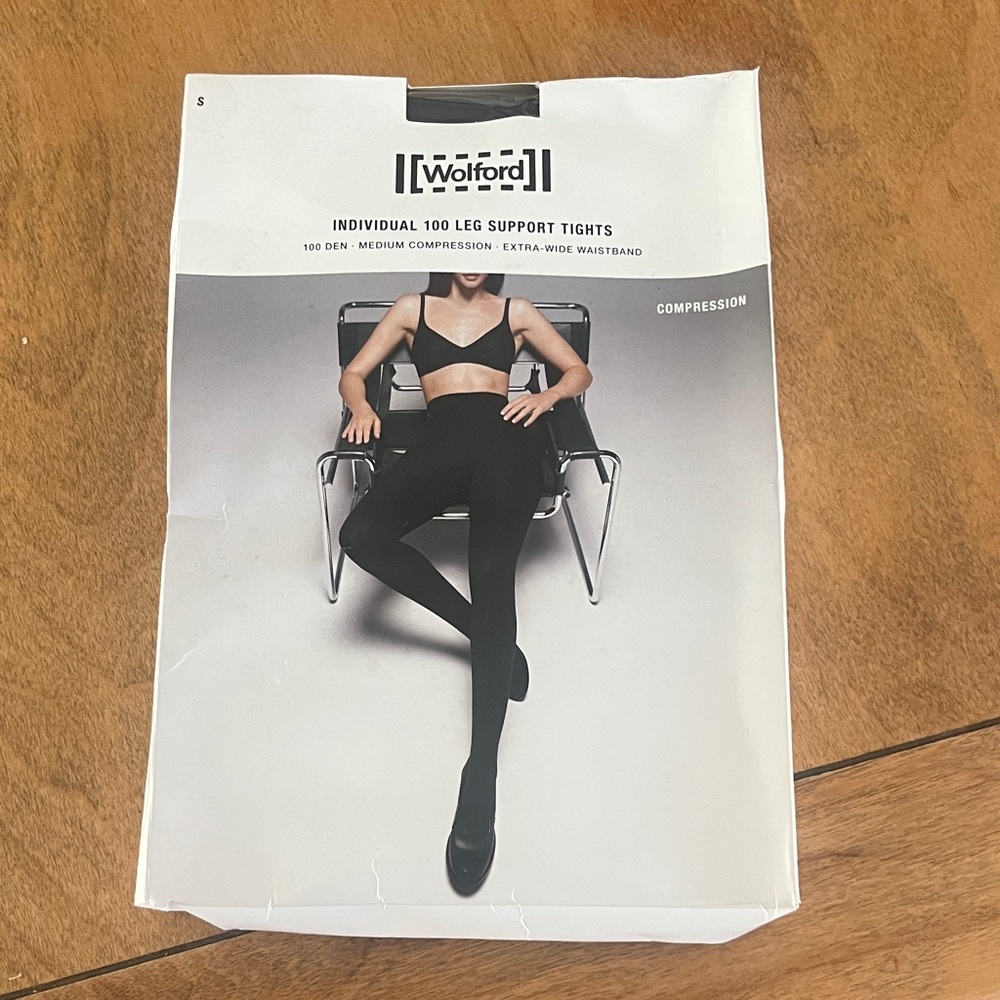 Wolford Black Leg Support Tights